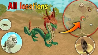 wildcraft all  location in Australia all bosses😮 tigon, dragon, lons, crocodile, bear anubis😮😮