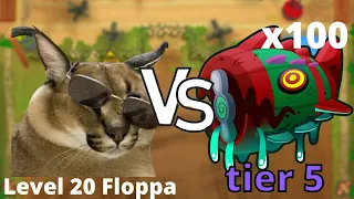 Level 20 Floppa vs. 100 tier 5 Elite Bloonarius (Bloons TD 6)