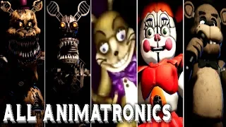 ALL ANIMATRONICS & ALL JUMPSCARES - FNaF VR: Help Wanted