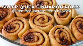 Quick & Easy Cinnamon Rolls (gluten free & lactose free)