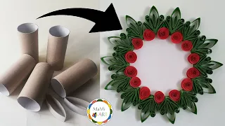 AMAZING FLOWER CROWN MADE FROM TOILET PAPER ROLLS!