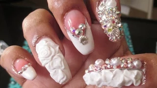 Bridal Bling Nails with Gel Polish