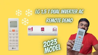 LG Dual Inverter AC Remote Functions | LG AC 2023 6in1 Model Remote Demo | LG AC 2023 6in1 Remote