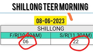 @shillong morning teer target today DT.08-06-23