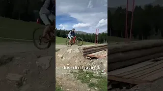 If you can't beat the fear, just do it scared! MTB drop off