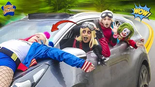 A FILHA DA ARLEQUINA BATEU NO CARRO DA HARLEY QUINN E SE MACHUCOU MUITO