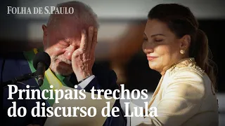 Veja os principais momentos do discurso de Lula no parlatório do Planalto