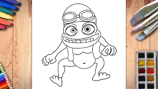 How to Draw Crazy frog. Easy, step by step video guide. #drawing #crazyfrog