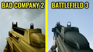 Battlefield 3 vs Bad Company 2 - Weapons Comparison