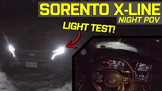 KIA SORENTO - LED Lights & High-Beam Assist Test - Night POV Drive