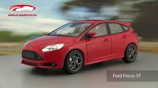 ck-modelcars-video: Ford Focus ST Baujahr 2011 rot 1:18 Minichamps