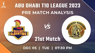 Deccan Gladiators vs Northern Warriors 21st Match PREDICTION, DG vs NW T10 League | WHO WILL WIN?