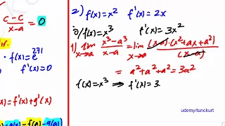 Polinom ve Üslü Fonksiyon Türevleri ve Türev Kuralları Örnekler-10