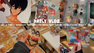 daily vlog🌻✨spy x family nendoroid, drawing yoshida, temu unboxing, bakugo cards, manga haul + more