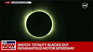 WATCH as the solar eclipse falls over Indianapolis Motor Speedway | LiveNOW from FOX