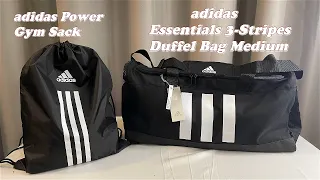 adidas Essentials 3-Stripes Duffel Bag & adidas Power Gym Sack Unboxing