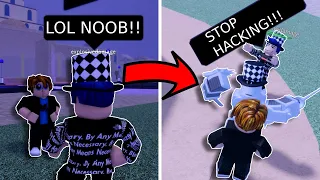 PRETENDING TO BE A NOOB THEN I DESTROY THEM... | Roblox N the jojo game