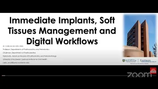 Immediate Implants and Soft Tissue Management - Dr Carlo Ercoli