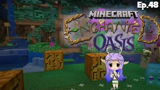 "PUMPKIN CARVING" Minecraft Enchanted Oasis Ep 48