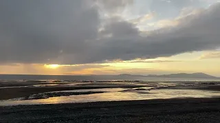 Sunset over the Solway Firth from Allonby, Cumbria