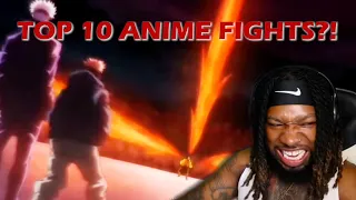 Top 10 Visually Stunning Anime Fights 🔥 🔥[Reaction Video]