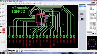 Adapter for Atmega fusebit doctor for ATmega8 TQFP 32