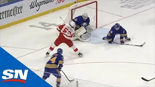 Moritz Seider Shrugs Off Rasmus Asplund Before Ripping OT Winner For First NHL Goal