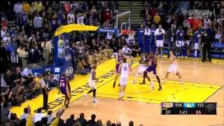 12 22 2012   Lakers vs  Warriors   Kobe Bryant Dribbles On Knees And Still Makes Jumper