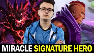 when you let MIRACLE pick his Signature Hero — SHADOW FIEND & ANTIMAGE