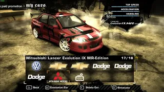 NFS Most Wanted Palmont Imports Mod Kenji Mitsubishi Lancer Evolution IX MR