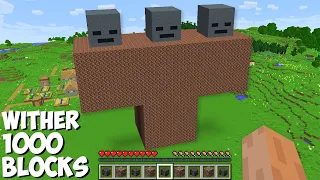 What if you SPAWN A WITHER OF 1000 BLOCKS in Minecraft ? INCREDIBLY HUGE WITHER !