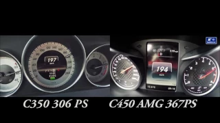 Mercedes C350 vs C43 AMG 100-200 Acceleration comparison