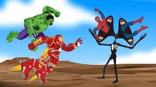 HULK & SPIDER MAN vs SIREN HEAD - P3 | SUPER HEROES MOVIE FUNNY ANIMATION