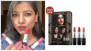 Swatches & review for M.A.C Shreya Jain Festive Kit - Is it worth it (11)? #getlippy #maclipsticks