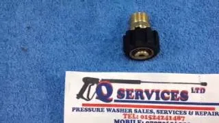 KARCHER CONVERTER KSERIES FEMALE SCREW FITTING TO NILFISK MALE SCREW FITTING QWASHERS YOUTUBE