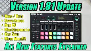 Roland MC-101 : Version 1.81 Update // ALL New Features Explained!