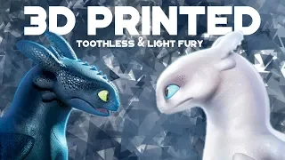 3D Printed Toothless and Light Fury | How to Train Your Dragon