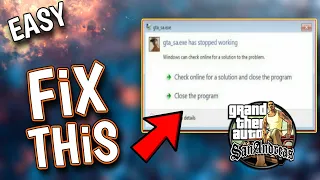 How to fix Gta_sa.exe has stopped working 100℅ working