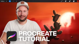 Procreate Tutorial für Anfänger: Einfache Wüstenlandschaft malen