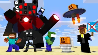 Monster School : SKIBIDI TOILET MULTIVERSE 02 - CLOCK MAN AND TITAN SPEAKERMAN - Minecraft Animation