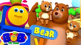 Animal Names & Sounds | Visit Zoo Animals | Nursery Rhymes & Baby Songs | Bob The Train | Kids Tv