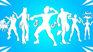 Top 50 Legendary Fortnite Dances With Best Music! (Cardi B - Up, Roller Vibes, In Da Party, Bim Bam)