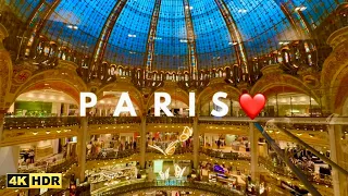 France 🇫🇷 Paris walking 4KHDR shopping best 2024 MAY Grand Magasin | Galeries Lafayette Haussmann.