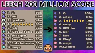 [TAMING.IO] NEW WORLD RECORD - LEECH 200 MILLION SCORE IN 4 DAYS 😂