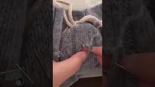 An amazing way to repair a sweater with a needle #shorts