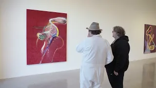 Guillermo del Toro Visits Julian Schnabel's Los Angeles Exhibition