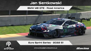 iRacing - 22S1 - BMW M8 GTE - Euro Sprint Series - Road America - Jan