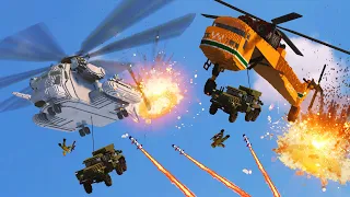 Realistic Helicopter Shootdowns & Crashes with Ragdolls 2 😱 Teardown