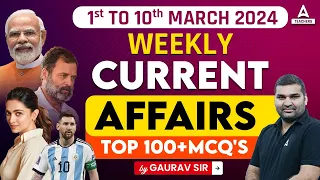 1 to 10 March Current Affairs 2024 | Current Affairs  | Current Affairs for All Teaching Exams 2024