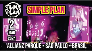 Simple Plan • I wanna be Tour São Paulo • Allianz Parque • SP • Brasil • 02-03-2024